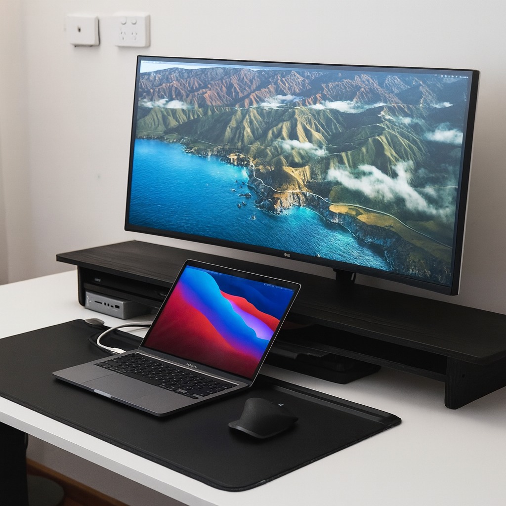 Suporte para Monitor Artesanal Preto